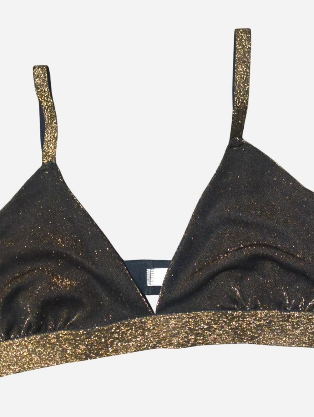 Colsie black & gold glitter bralette Size M #glamour #lingerie #glitter #sceneco